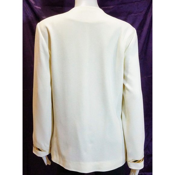 Bob Mackie Dressy Women's Medium Tunic Top Button Front - Picture 2 of 12